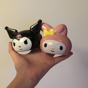 Kuromi and My Melody salt and pepper shakers